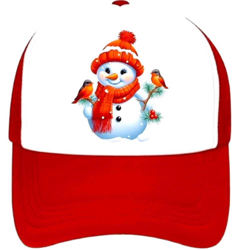 Christmas Hat Baseball Meshback Trucker Hat Adjustable Red